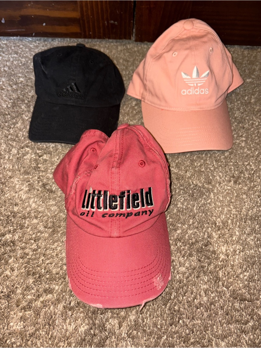 Littlefield Red Baseball Cap - Adidas Black and Pink